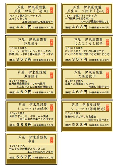 プライスカード